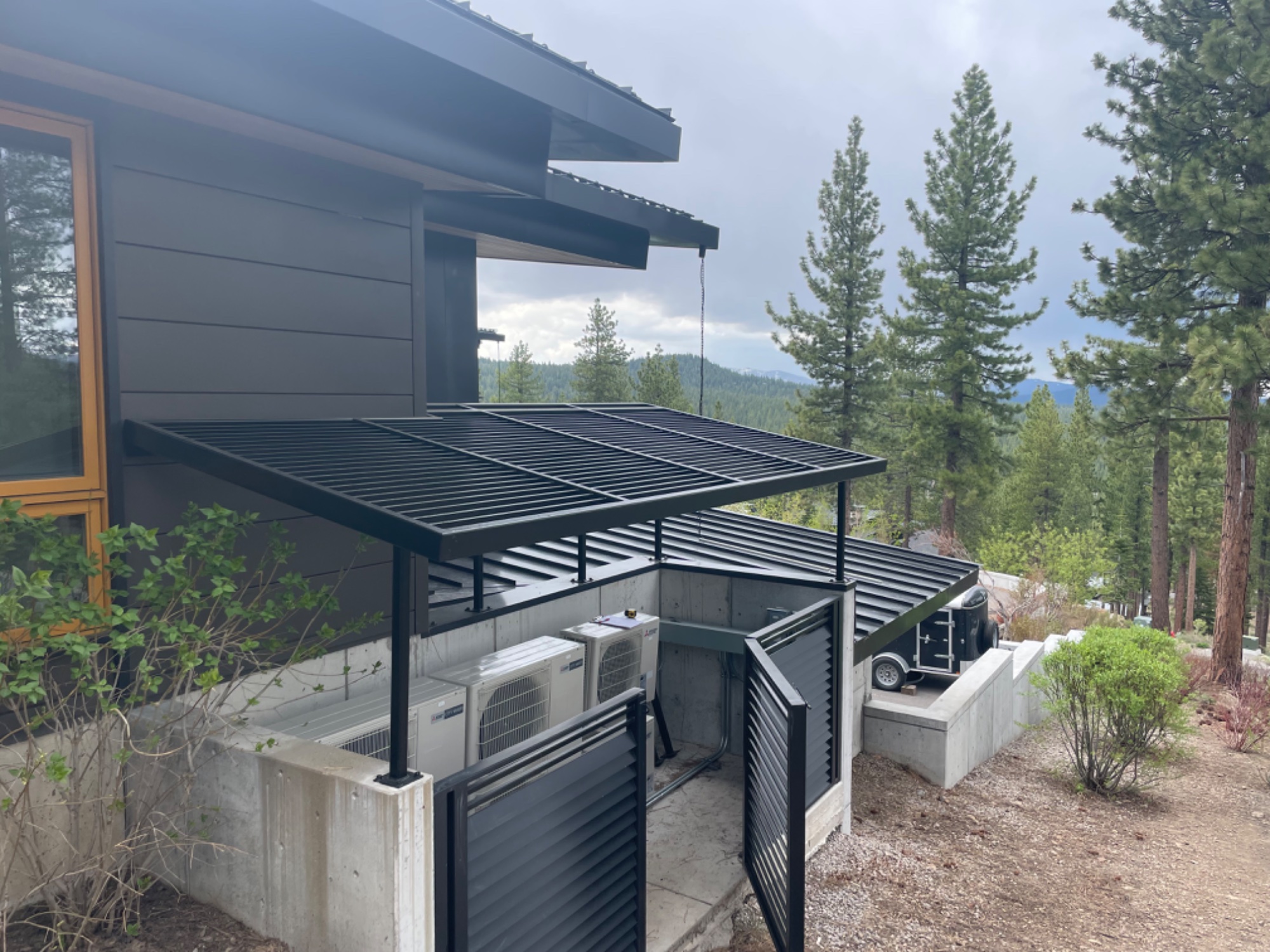Standing seam metal roofing panel installation detail in Reno-Tahoe area
