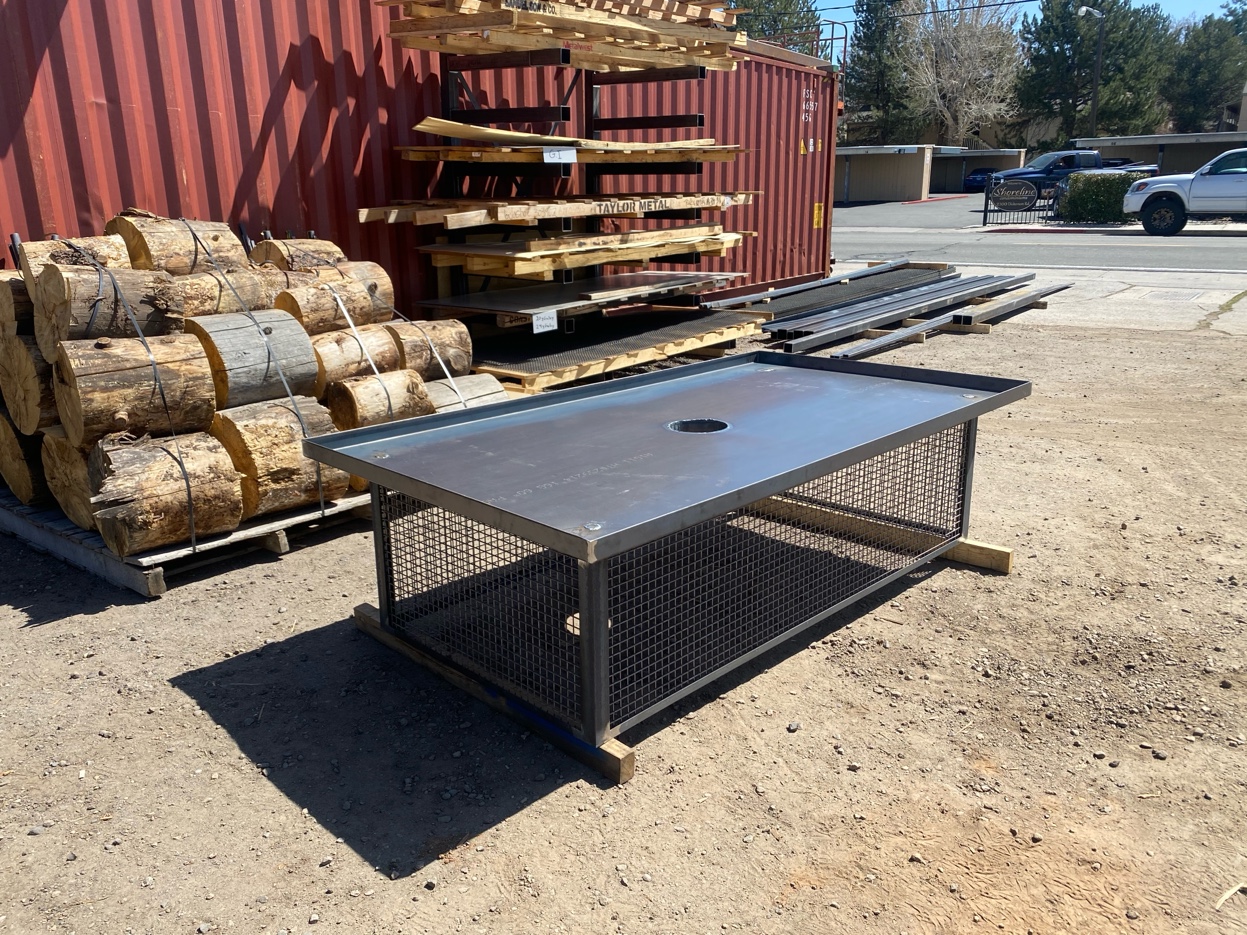 Custom flat-top chimney cap with mesh sides