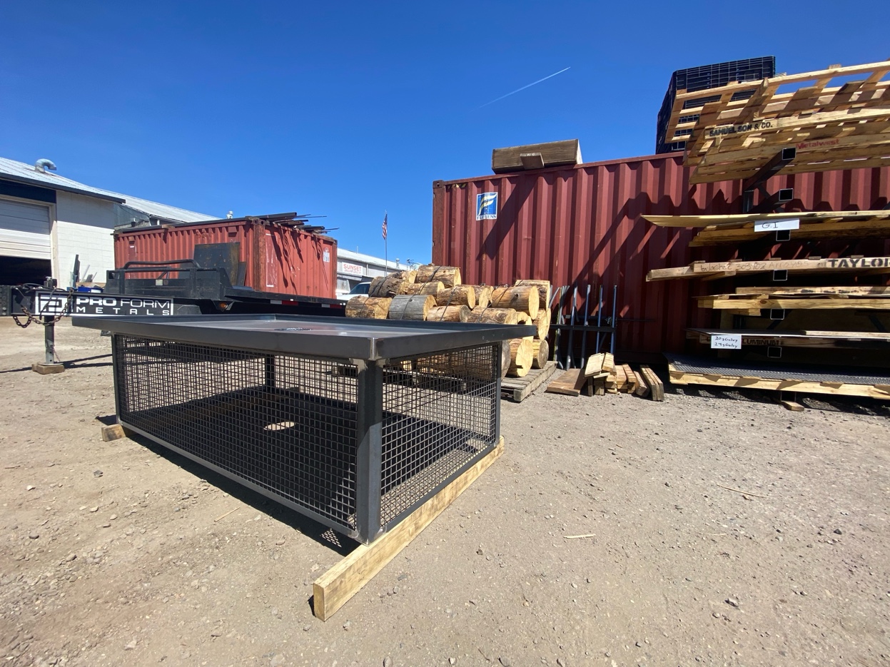 Custom chimney cap at the Pro Form Metals yard