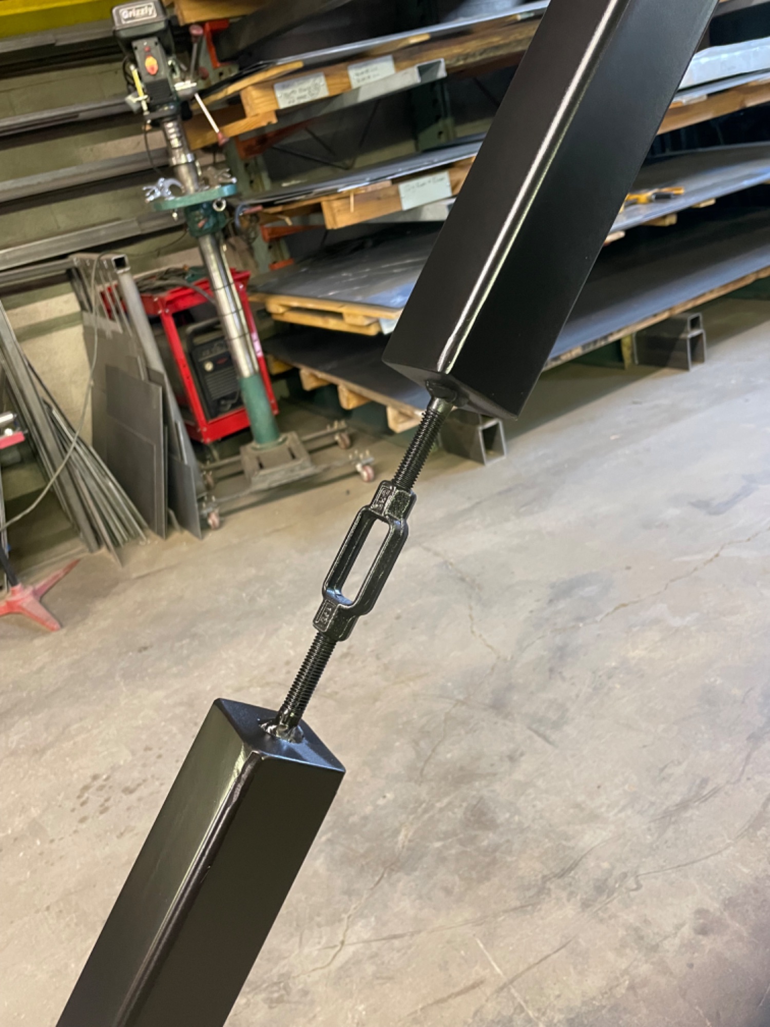 Custom stainless steel turnbuckle railing hardware by Pro Form Metals Reno