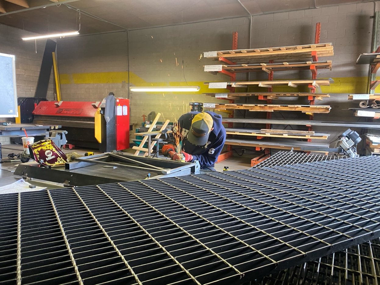 Welding in the Pro Form Metals fabrication shop